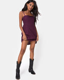 Boyasly Slip Dress in Skater Polka Wine