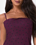 Boyasly Slip Dress in Skater Polka Wine