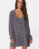 Boyfriend Cardigan in Chenille Grey