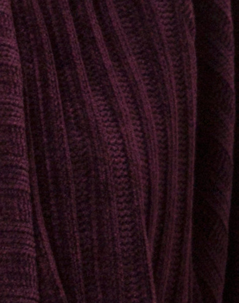 Boyfriend Cardigan in Chenille Plum