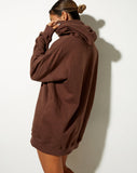 Image of Bren Hoodie in Deep Mahogany Cherub LAmour Label Embro