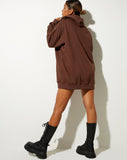 Image of Bren Hoodie in Deep Mahogany Cherub LAmour Label Embro