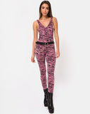 Brista Catsuit in Zip's Zebra Pink