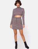 Bronti Mini Skirt in Charles Check Blush