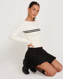 Image of Buana Long Sleeve Top in Ivory