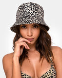 Bucket Hat in Rar Leopard Brown  Hat