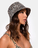 Bucket Hat in Rar Leopard Brown  Hat