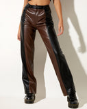 Image of Rakata Wide Leg Trouser in PU Bitter Chocolate