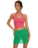 image of MOTEL X BARBARA Gatik Mini Skirt in Green