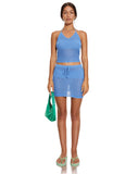 image of MOTEL X BARBARA Gatik Mini Skirt in Blue