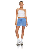 image of MOTEL X BARBARA Gatik Mini Skirt in Blue