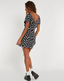 IMAGE OF Calliope Mini Dress in Grunge Daisy Black