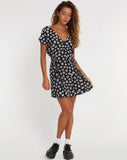 IMAGE OF Calliope Mini Dress in Grunge Daisy Black