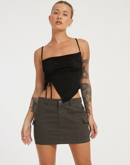 Hankru Bandeau Top in Black