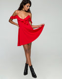 Cannes Skater Dress in Heart Red