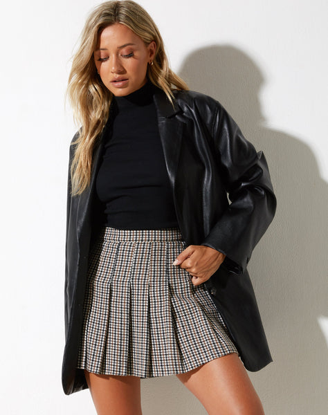 image of Carga Mini Skirt in Brown Black and White