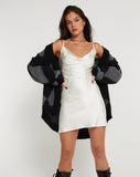 Image of Carica Mini Dress in Satin Ivory