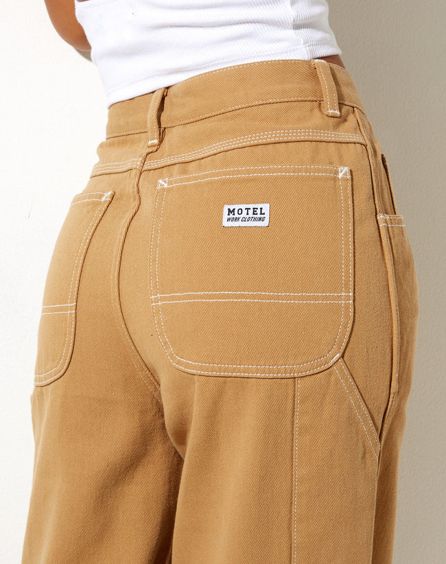 Image of Carpenter Parallel Jeans in Camel