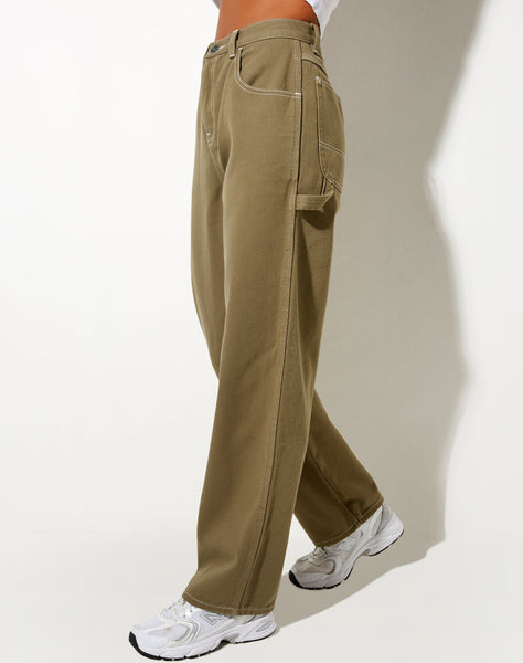 Image of Carpenter Parallel Jeans in Khaki