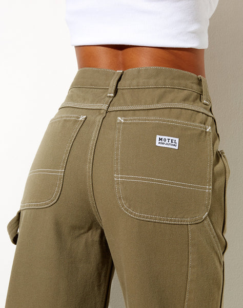 Image of Carpenter Parallel Jeans in Khaki