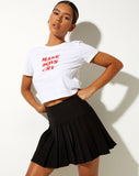 Image of Cason Mini Pleat Skirt in Black