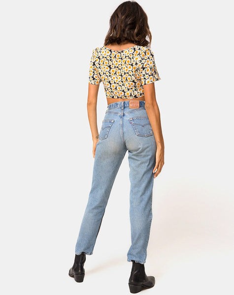 Cavazza Crop Top in Delightful Daisy