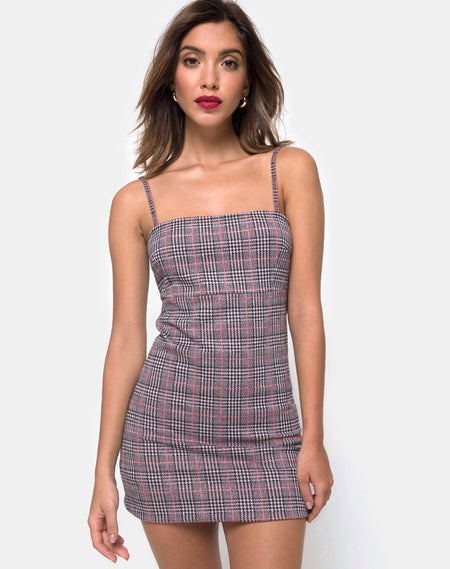 Zileah Shift Dress in Charles Check Blush