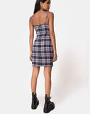 Cecile Dress in Plaid Lilac