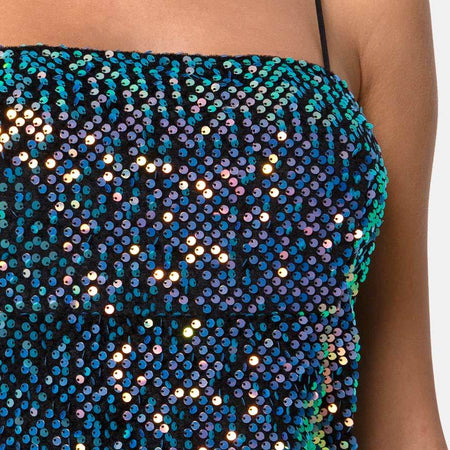 Cecile Dress in Velvet Opal Shine Sequin