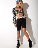 Celinda Crop Top in Mini Daisy Black