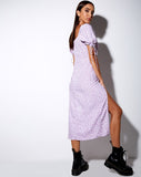 Cello Midi Dress in Ditsy Rose Lilac