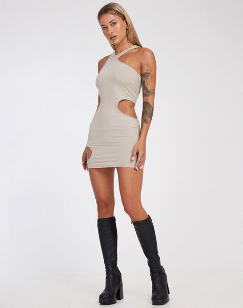 image of Charlene Mini Dress in Coconut Milk