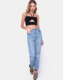 Chateau Crop Top in Black