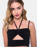 Chateau Crop Top in Black