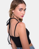 Chateau Crop Top in Black