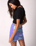 Cherry Tube Skirt in Mermaid Fishcale Sequin