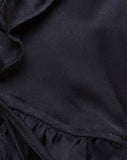 Chisa Top in Black Satin