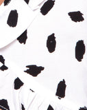 Chisa Top in Diana Dot White