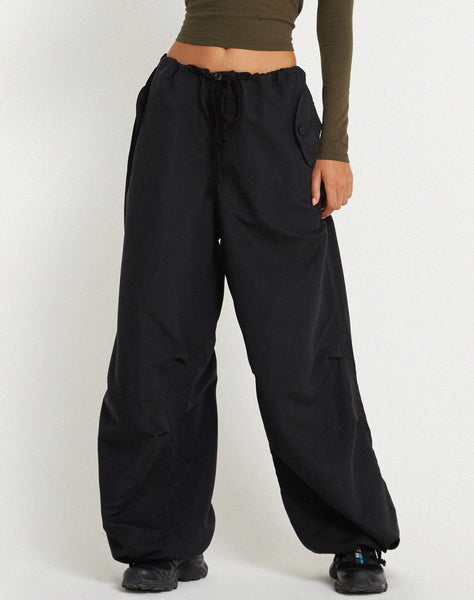 image of Chute Trouser in Microfiber Black