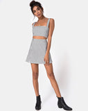Ciara Top in Gingham Ivory Black