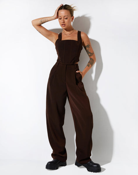 IMAGE OF Cimo Trouser in Tailoring Dark Chocolate