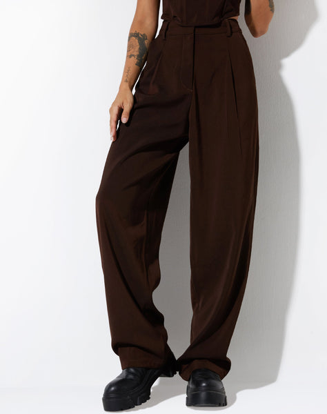 IMAGE OF Cimo Trouser in Tailoring Dark Chocolate