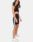 Cirst Short in Black with White Stripe