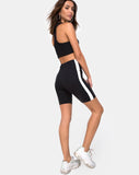Cirst Short in Black with White Stripe