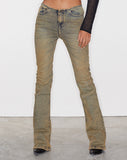 image of Clean Waist Low Rise Jeans in Sandy Blue