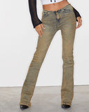 image of Clean Waist Low Rise Jeans in Sandy Blue