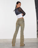 image of Clean Waist Low Rise Jeans in Sandy Blue