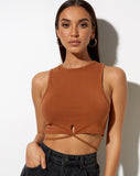 Image of Clias Crop Top in Bombay Brown