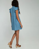 Cloten Babydoll Dress in Summer Wash Denim Chambray