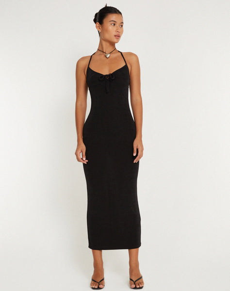 image of Clovia Maxi Dress in Black